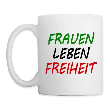 Frauen leben freiheit - Tasse - Weiß - Links