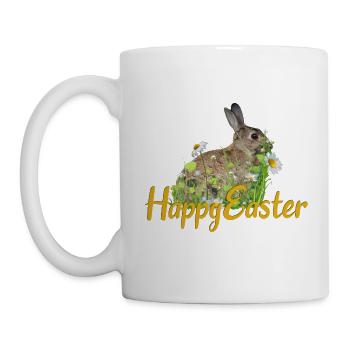 Joyeux lapin de Pâques - Mug blanc - blanc - Gauche