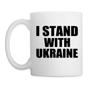 I stand with ukraine - Tasse - Weiß - Links