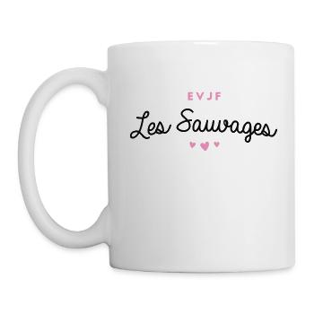 T-shirt EVJF "Les Sauvages" - Mug blanc - blanc - Gauche