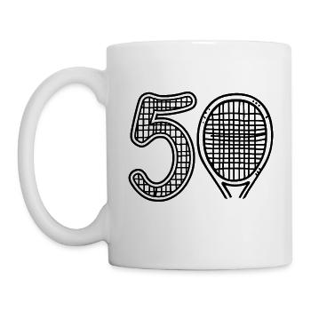 50s of a tennis player - Mug - white - Left