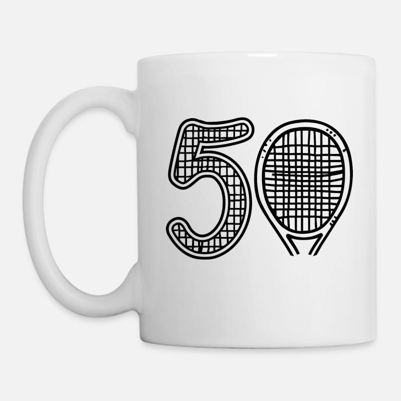 50er eines Tennisspielers - Tasse - Weiß