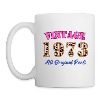 Anniversaire né en 1973 - Mug blanc - blanc - Gauche