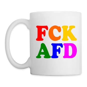 Fck afd - Tasse - Weiß - Links