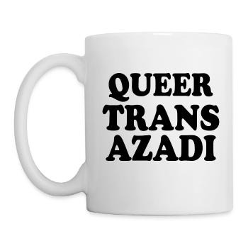 Queer trans azadi - Tasse - Weiß - Links