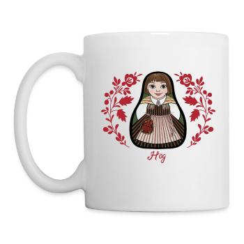 Höchste Inta mit Blumen. - Tasse - Weiß - Links