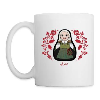 Loose tint with flowers. - Mug - white - Left