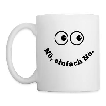 Nö, einfach Nö Smiley - Tasse - Weiß - Links
