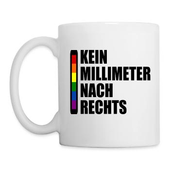 kein millimeter nach rechts - Tasse - Weiß - Links