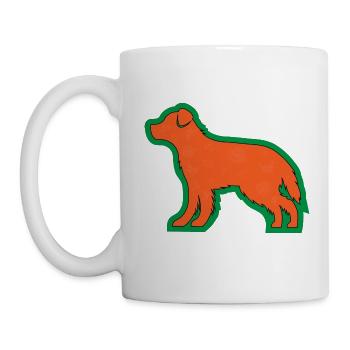 Retriever avec des feuilles - Mug blanc - blanc - Gauche