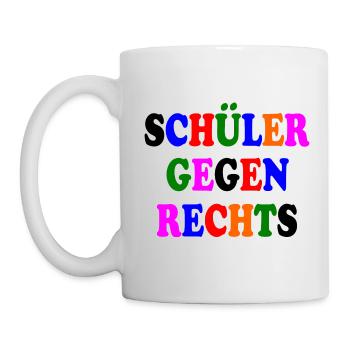 Schüler gegen rechts - Tasse - Weiß - Links