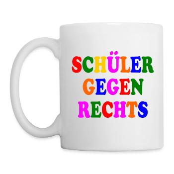 Schüler gegen rechts - Tasse - Weiß - Links