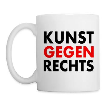 Kunst gegen rechts - Tasse - Weiß - Links