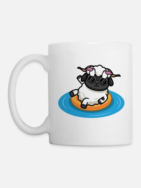 Sommerschafe - Tasse - Weiß