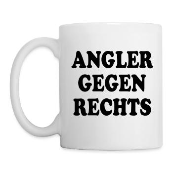 Angler gegen rechts - Tasse - Weiß - Links