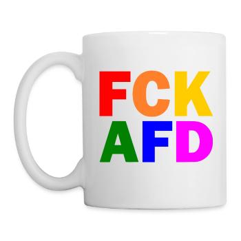 Fck afd - Tasse - Weiß - Links
