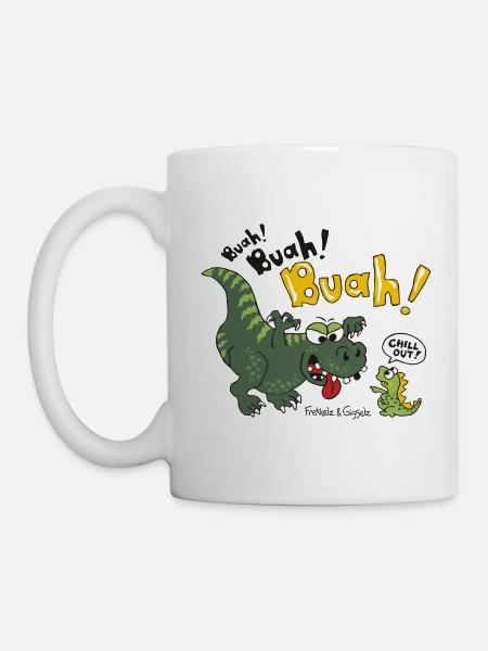"Chill out" Dino - Tasse - Weiß