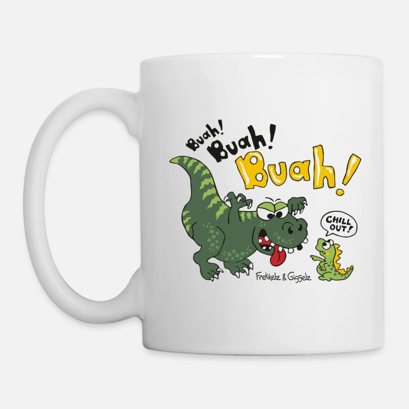 "Chill out" Dino - Tasse - Weiß
