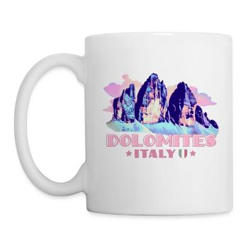 Dolomites Dolomites Souvenirs Randonnée Trois Pics - Mug blanc - blanc - Gauche