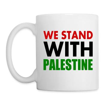 We stand with palestine - Mug - white - Left