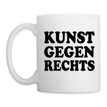 Kunst gegen rechts - Tasse - Weiß - Links