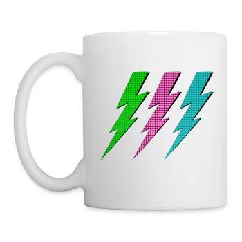Three lightning bolts - Mug - white - Left