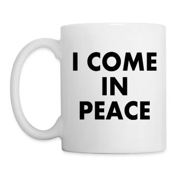 i come in peace im peace couple - Mug - white - Left