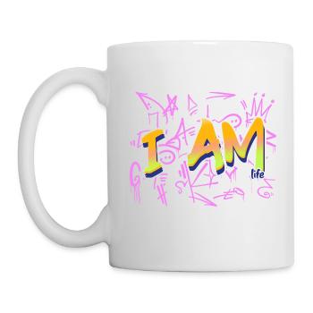 I am life message - Mug blanc - blanc - Gauche