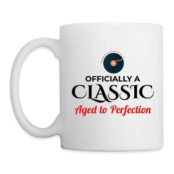 50. Geburtstag Klassische Vinyl-Schallplatte Vintage - Tasse - Weiß - Links