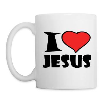 J'aime jésus - Mug blanc - blanc - Gauche