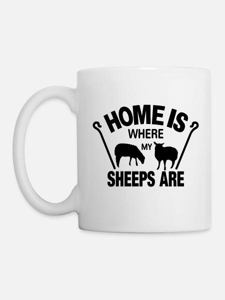Idée cadeau berger mouton mouton drôle maison est - Mug blanc - blanc
