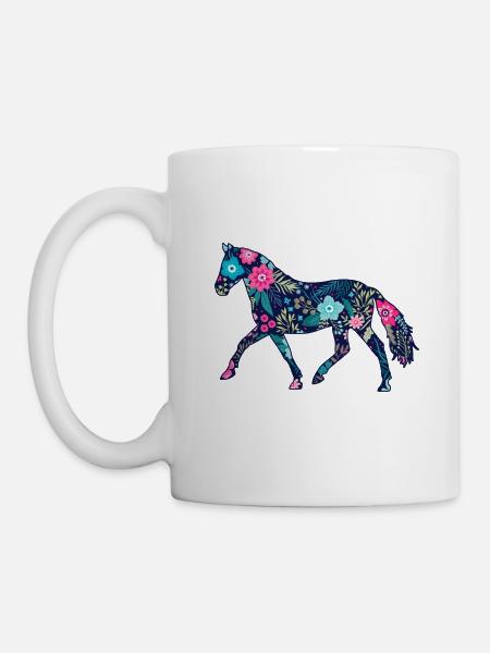 horse gift horses - Mug - white