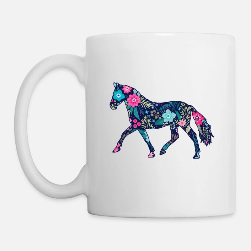 horse gift horses - Mug - white