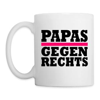 Papas gegen rechts - Tasse - Weiß - Links