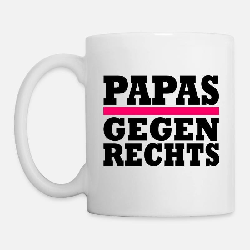 Papas gegen rechts - Tasse - Weiß