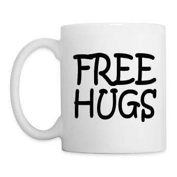 Free hugs - Mug blanc - blanc - Gauche