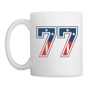 Numéro 77 États-Unis - Mug blanc - blanc - Gauche