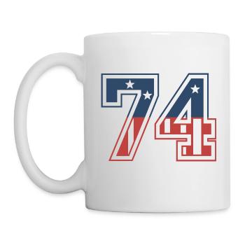 Numéro 74 États-Unis - Mug blanc - blanc - Gauche