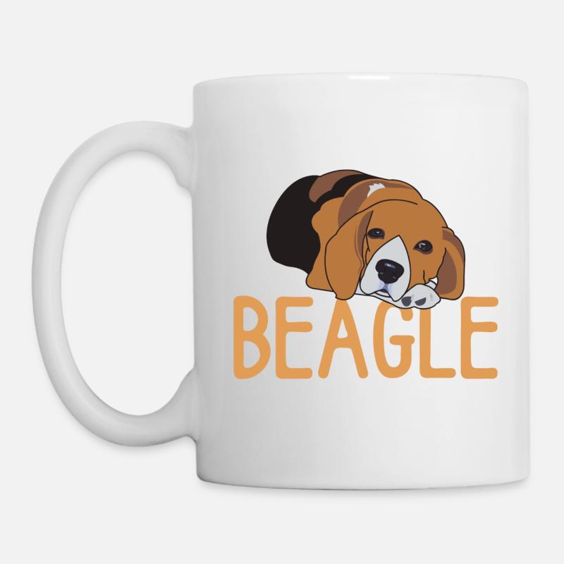 Beagle chien doux Beagle kawaii - Mug blanc - blanc