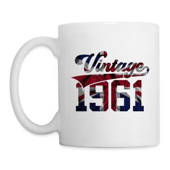 VINTAGE 1961 UK 65TH BIRTHDAY - Mug - white - Left