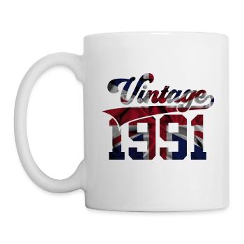 35E ANNIVERSAIRE DU ROYAUME-UNI VINTAGE 1991 - Mug blanc - blanc - Gauche