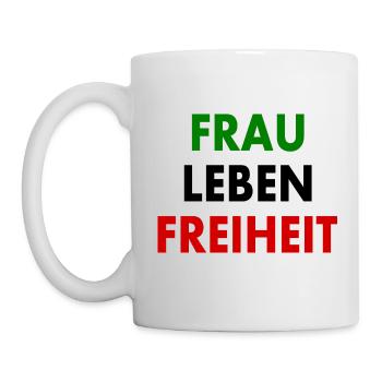 Frau leben freiheit - Tasse - Weiß - Links