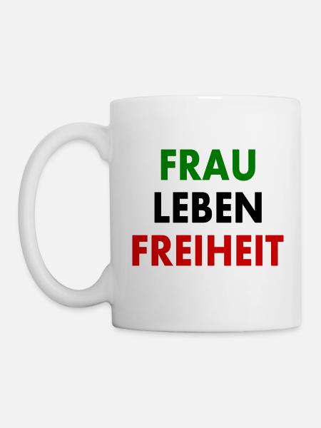 Frau leben freiheit - Tasse - Weiß