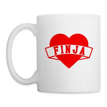 Finja Herzen - Tasse - Weiß - Links