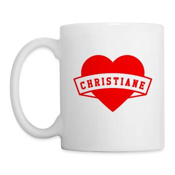 Christiane Herzen - Tasse - Weiß - Links