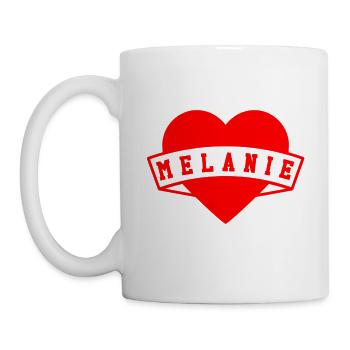 Melanie Herzen - Tasse - Weiß - Links