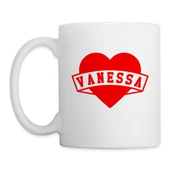 Vanessa Herzen - Tasse - Weiß - Links