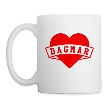 Dagmar Herzen - Tasse - Weiß - Links