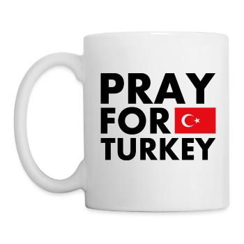 Pray for turkey - Tasse - Weiß - Links