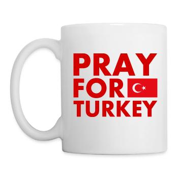 Pray for turkey - Tasse - Weiß - Links